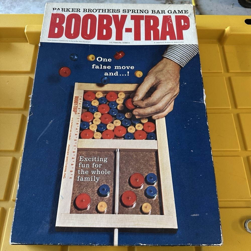 Booby-Trap Board Game 1965 Parker Brothers Vintage No Instructions IN BOX